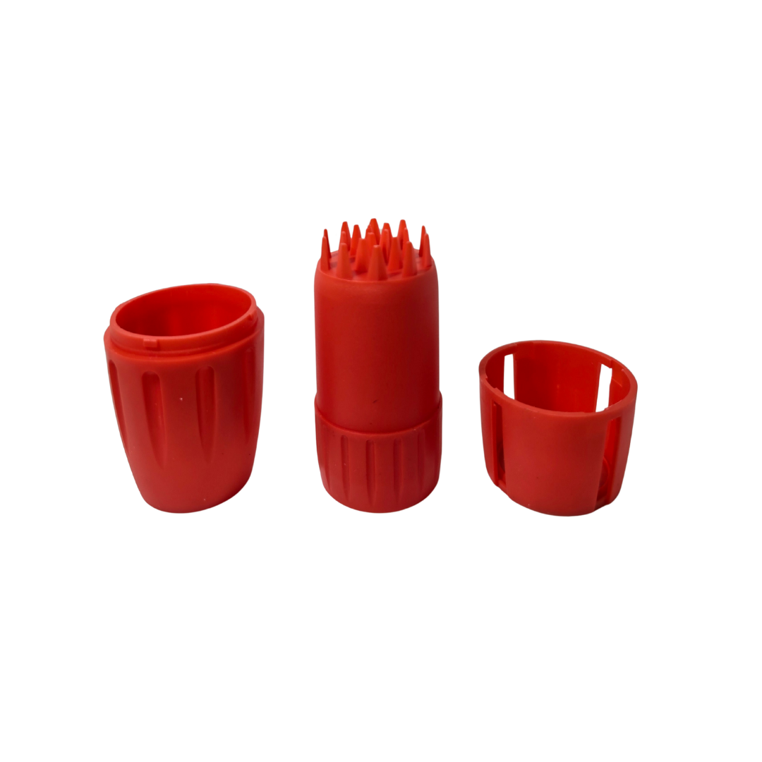Barrel Shape Herb Grinder - RED